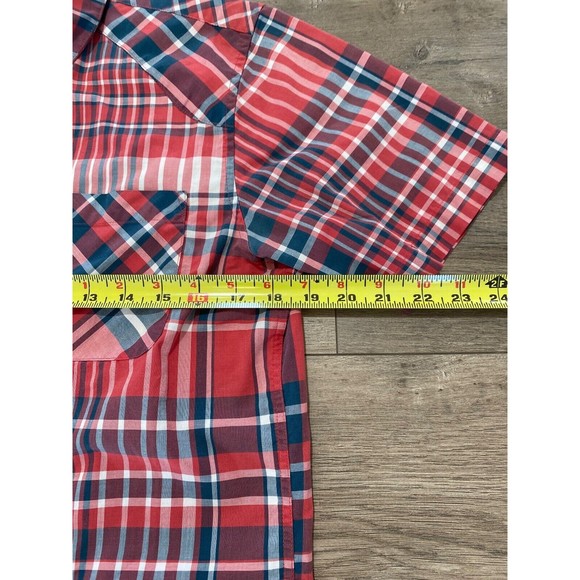 PATAGONIA Farmstand Mens S Red Blue Organic Cotton Plaid Short Sleeve Button - Picture 8 of 8